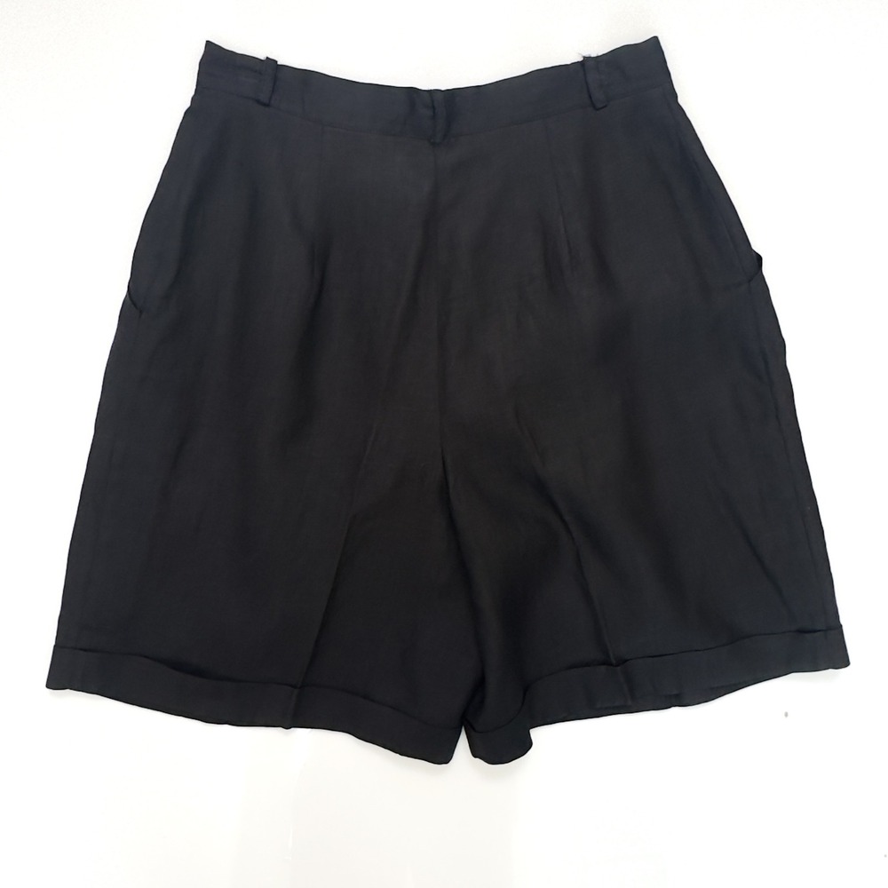 Vintage 90s Ann Taylor Studio Tailored Linen Shorts - Size 12 (best for 8-10) - Picture 8 of 12